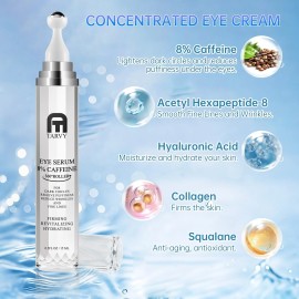 Eye Serum, Under Eye Cream For Dark Circles, 8% Caffeine Eye Serum For Women ...