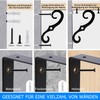 EOGRFW Pack of 6 Shelf Brackets Black Metal