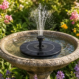 Solar Fountain Pump for Bird Baths – 1W to 3.5W Floating Garden Water Feature with Multiple Nozzles