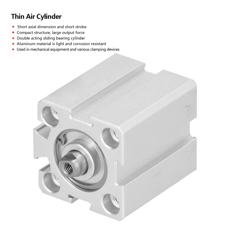 Thin Air Cylinder Aluminum Double Acting Linear Reciprocating Motion Accessories