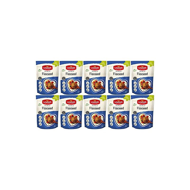 LINWOODS Organic Milled Flaxseed 200g (Pack of 10)