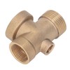 4 Ways Water Hose Splitter Brass G1in Pipe Adapter Connector