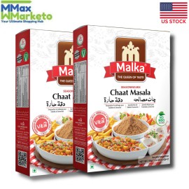 Malka Chaat Masala Seasoning Mix 50gm - With No MSG (Pack Of two) Halal.