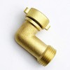 2 Pack Brass Garden Hose Elbow Connector, 90 Degree Solid