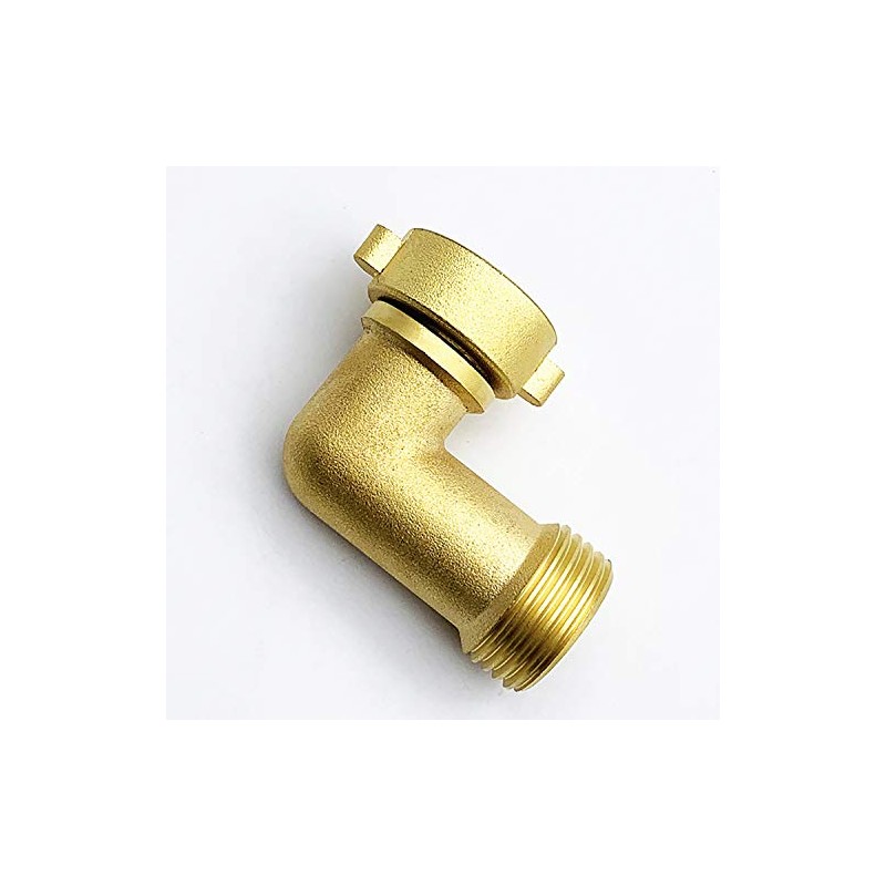2 Pack Brass Garden Hose Elbow Connector, 90 Degree Solid
