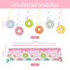 Donut Party Decorations Happy Birthday Banner Garland and Hanging Swirls