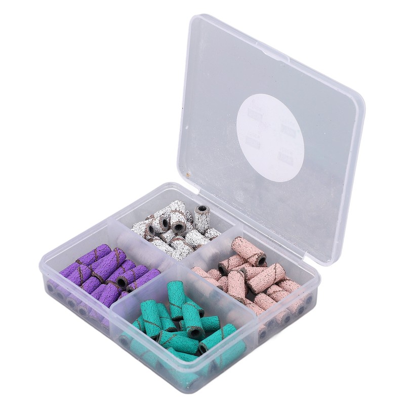 60pcs Nail Art Sanding Caps Dead Skin Removal Manicure Grinding