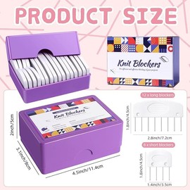 WADY brush 20Pcs Rustproof Knitting Blocking Pins Kit with Combs - Stainless Steel Corrosion-Resistant Tools for Wool Sweater Drying, Crochet Stitch Holders & Fiber Arts | Handcraft Yarn Stabilizers & Project Fixation Accessories