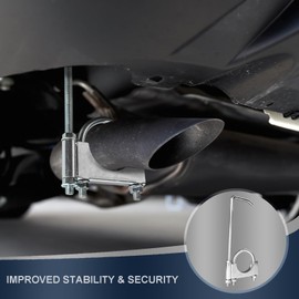 Atokrtact 2.25 Inch Exhaust Clamp with Hanger Universal Exhaust Hanger with Clamp,Heavy Duty Exhaust Pipe Hanger Muffler Hanger for 2-1/4" Pipe for Most Car Turck Exhaust System(2.25 Inch Pack of 2)