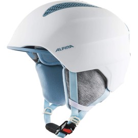 ALPINA Grand JR - Safe, Lightweight, Shock-Absorbing & Individually Adjustable Ski Helmet for Children, White-Sky Blue, 54-57 cm