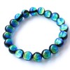 Gold Stone Luminous Keramarin Firefly Glass Bracelet, 0.4 inches (10