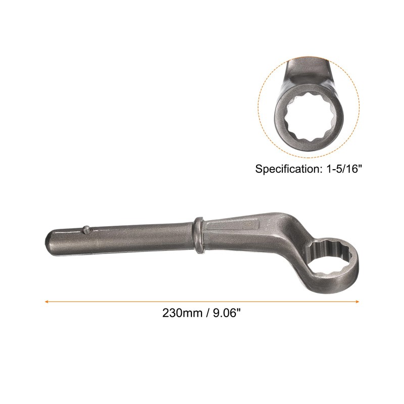 sourcing map Offset Box End Tubular Handle Wrench 1-5/16" CR-V