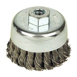 E-Value 80mm Stainless Steel Rigid Arm Cup Brush for Disc Grinder