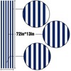Buxiuer Navy Blue and White Striped Table Runner Nautical Theme