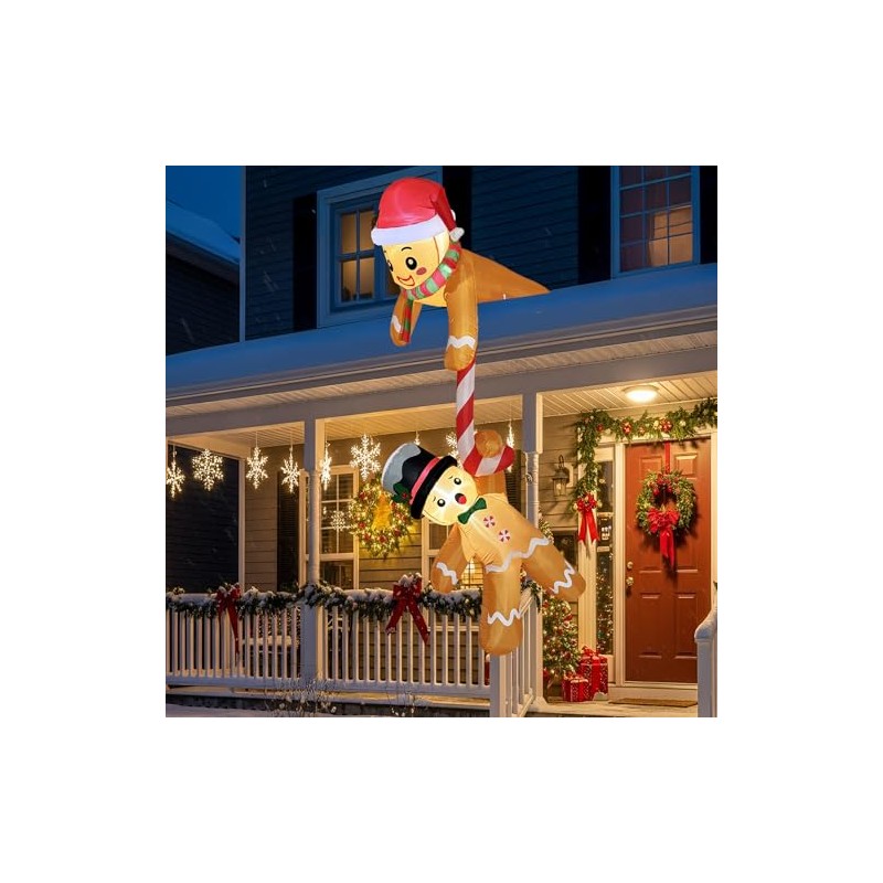 2.2M Inflable Galleta de Jengibre, Gigante Inflable Navidad Exterior