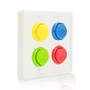 Arcade Light Switch Plate Cover, (White/Red,Blue,Green,Yellow) Double Switch, 2-Gang Standard