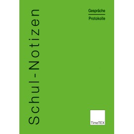 TimeTEX - Notebook School Notes A4 | For Documentation of Conversation Notes | Made in Germany | Contents: Book with 32 Pages Including Notes for School and Specialist Conferences, Parents Talks and