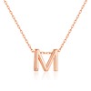 Philip Jones Rose Gold Plated Initial Necklace Letter M Created