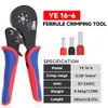 HKS Ferrule Crimping Tool AWG 30-5, Hexagonal Self-Adjusting Ratchet Crimper