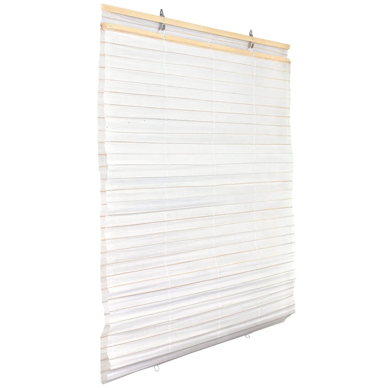 Red Lantern Rice Paper Cordless Window Shade Blinds - White
