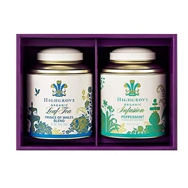High Grove LONDON Black Tea Assorted Tea Bags Organic Prince of Wales Blend + 1 Bag of Long-established Japanese Arare