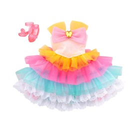 Star Twinkle Pretty Cure Style Colorful Ruffle Dress