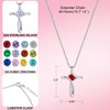 NINAMAID Cross Necklace for Women, 925 Sterling Silver Birthstone Necklaces