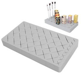 Betued Lipstick Storage Box, Lipstick Organizer, Silicone Makeup Storage Box Large 36 Grids Cosmetic Storage Lip Gloss Makup Cosmetic Organizer Case(Gray)
