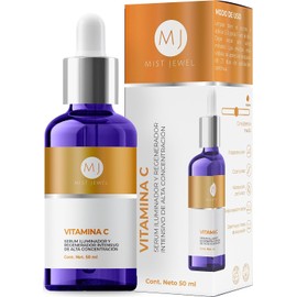 MIST JEWEL Suero vitamina C + Acido hialuronico + VIt E facial + Rosa mosqueta hidratante y protector piel | Serum con Efecto reparador y protector anti manchas cutis