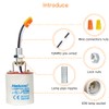 E26 E27 Ceramic Light Socket, Helunsi Medium Base Porcelain Lamp