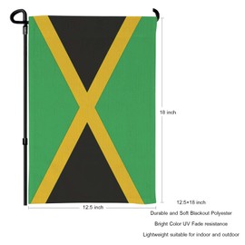 HOSNYE Flag of Jamaica Garden Flag Vertical Double Sided Jamaican Flag Farmhouse Burlap Yard Outdoor Decor 12.5 x 18 Inches
