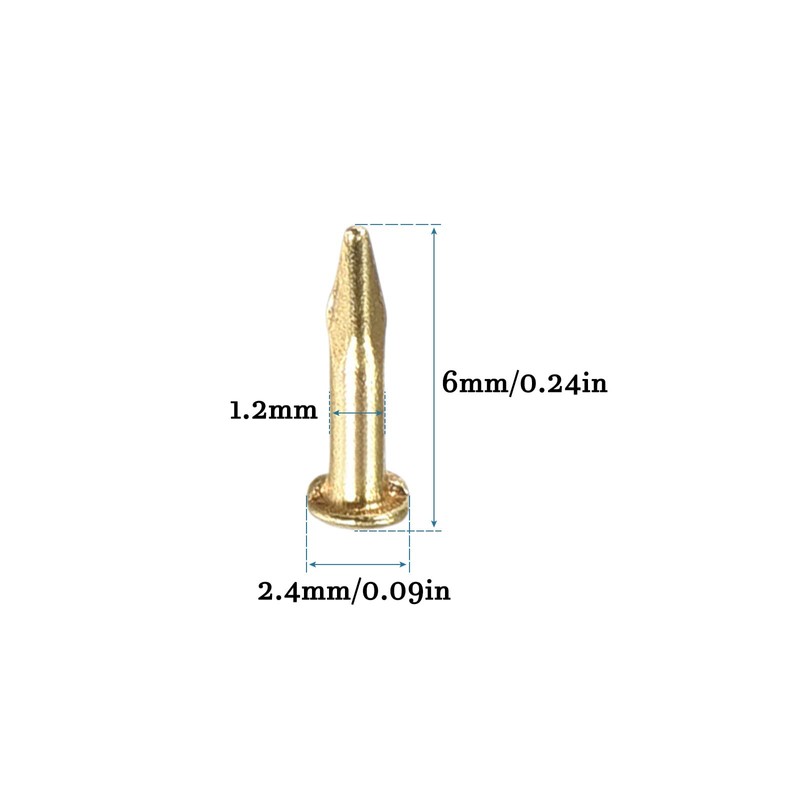 QUARKZMAN 1.2 x 6 mm Tiny Nails x 200 Pieces