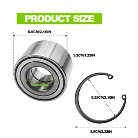 Front Heavy Duty Wheel Bearing & Seal kit - Compatible with Honda 2014-2024 Rancher 420 Rubicon 500 520 / Foreman 500 520, Replace 91051-HR3-A21 90651-HR3-A20