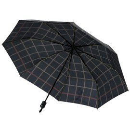Sugihara SKO65433CH Folding Umbrella, Mini Color Glass Ribs, Check, 25.6 inches (65 cm), Fabric Black/Ribs, Green, Windproof, Durable, Lightweight, Gentleman, Large, Compact, Slim, Rain or Shine,