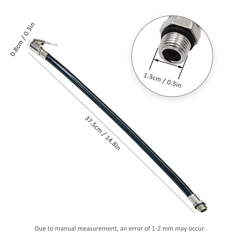 SVUPUE Tyre Pump Hose, Extension Inflator Hose, Inflator Connector, 13mm,