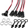 LUORNG 5Pcs 10A DC-099 Power Jack Cord Socket Threaded Female