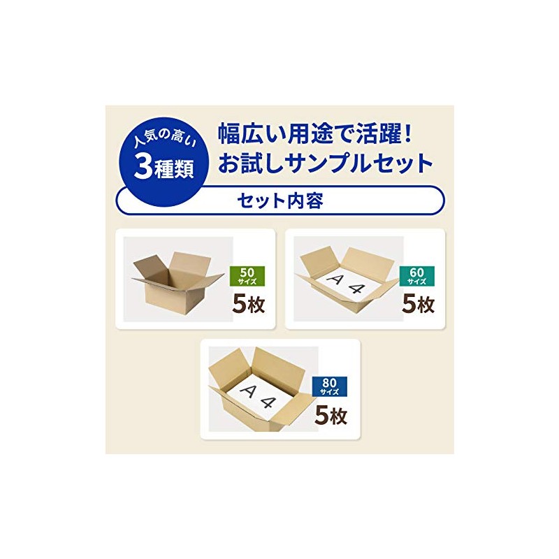 Earth Cardboard ID2078 Trial Cardboard Set, 50, 60, 80 Sizes,