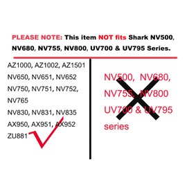 Dttery NV752 AZ1002 Replacement Filter for Shark Rotator APEX DuoClean Powered Lift-Away Vacuum AZ1000 AZ1002 AX950 AX951 AX952 NV650 NV651 NV652 NV751 NV752 NV831 NV835 ZU632 Part XFF650 XHF650