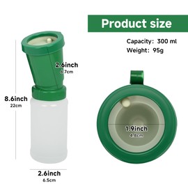 awagas 5 Pack Teat Dip Cup, Non Reflow Nipple Dipping Cups, 300 ml Dip Cup for Sheep Cow Goat (Green)