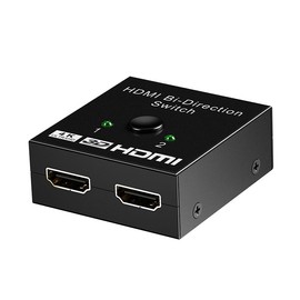 HDMI Bidirectional Switch,HDMI1-2/2-1,4K 3D Compatible, 2-Port with Audio/Video Sync,Two Devices are Connected to one Monitor/One Device is Connected to Two Monitors