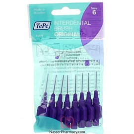 TePe Interdental Brushes 1.1 mm Purple – 2 Packets of 8 (16 Brushes)