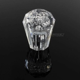Clear Transparent Shift Knob Replacement JDM JDM Universal VIP Diamond Crystal Manual MT Bubble Drift Shift Knob 60mm Clear