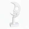 Lodkksg White Abstract Face Sculpture, Modern Art Decor, Hand on
