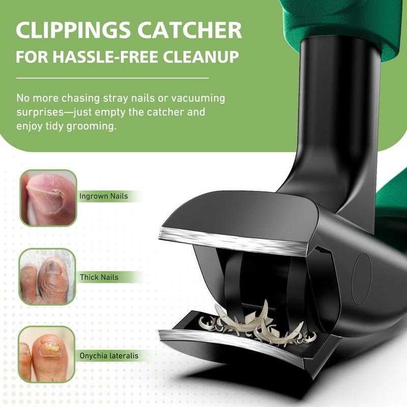BALUCA Curved Head Toenail Clippers for Seniors for Thick Toenails,