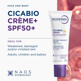 Bioderma Cicabio Cream SPF50+ Repairing Healing Cream DUO PACK 2x40ml