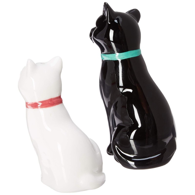 Abbott Collection Cuddling Cat Salt & Pepper-3.75" H, 3.75 inches