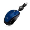 Adesso Ergonomic iMouse S8 - Retractable Optical USB Mouse (Blue)