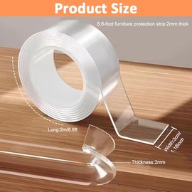 PALAY® Esquineros Protectores para Bebe - Tira Protector Borde 2m de Esquinas para Muebles, Protectora de Mesa Transparente para Seguridad Niños, Anticolisión Proteccion Silicona