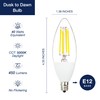 FLSNT Dusk to Dawn Outdoor Sensor LED Edison Bulbs, 4W