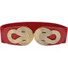 BlackButterfly Wide Elastic Vintage Cinch Retro Metal Interlock Buckle Belt